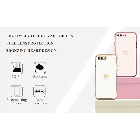 Electroplated Heart Phone Case - Picture 3 of 15